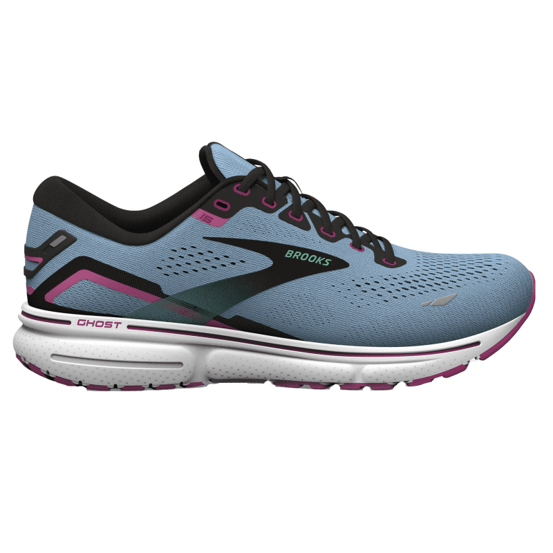 BrooksGhost15 BlueBell Black Pink