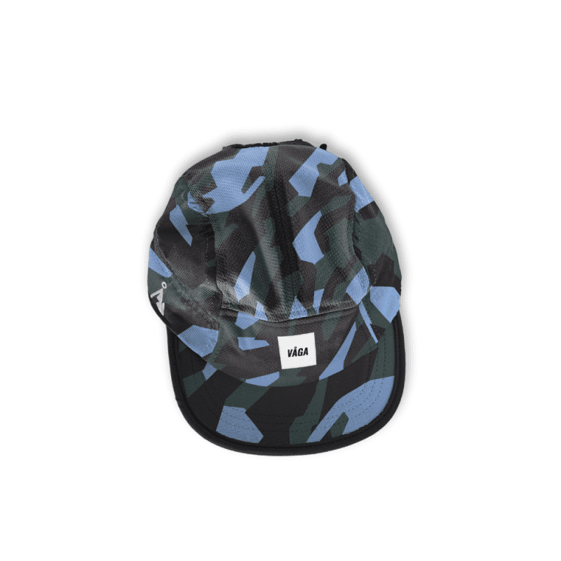 VA8AGA Ltd Print Cap Black KhakiGreen PostalBlue